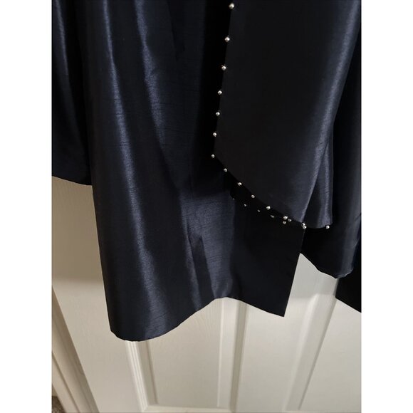 Added Dimensions NWT Catherine's Polished Navy Blue Silver Accents Jacket SZ 2XL - Picture 8 of 11